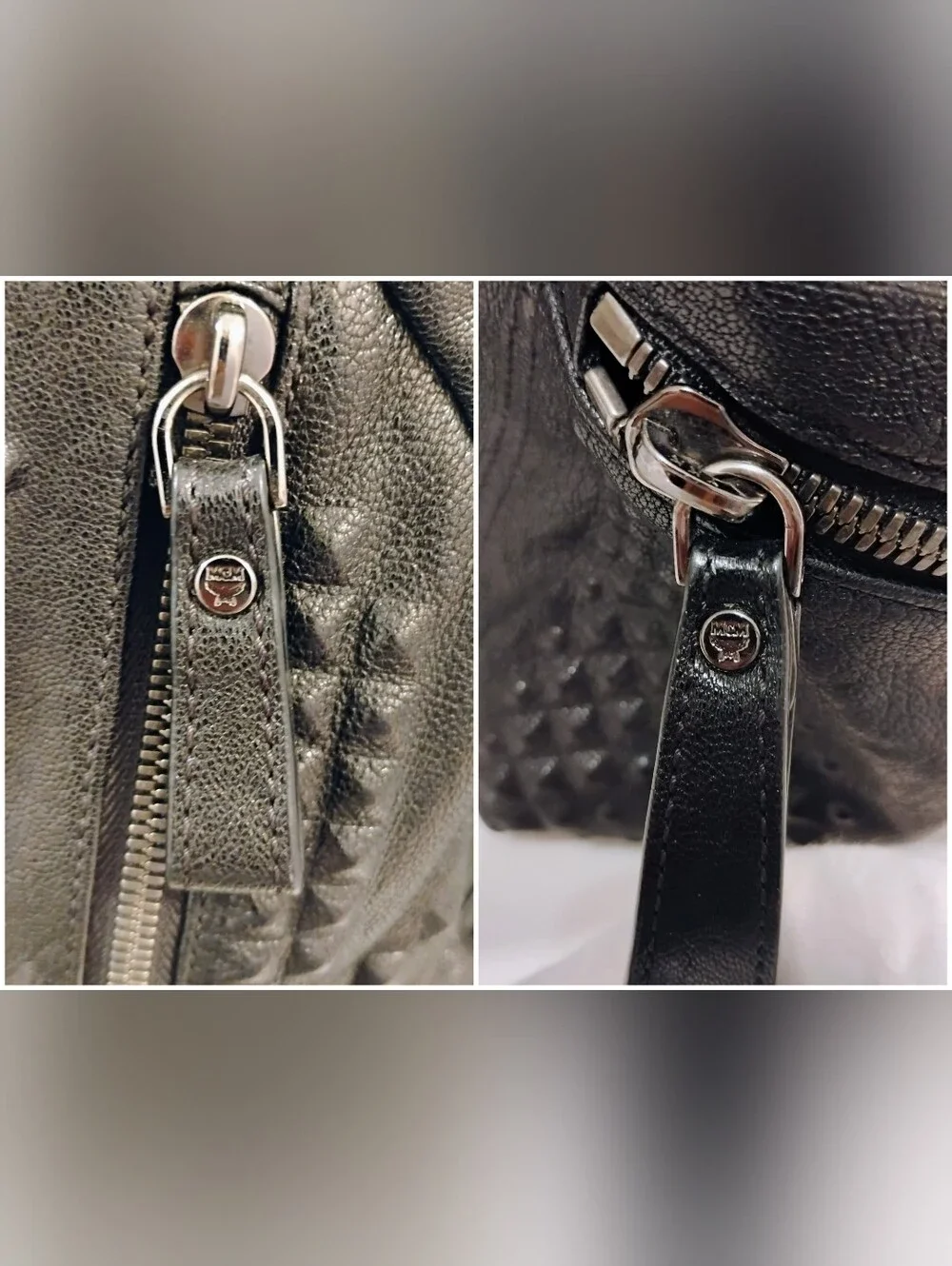 EUC MCM Studded Leather Backpack - Black